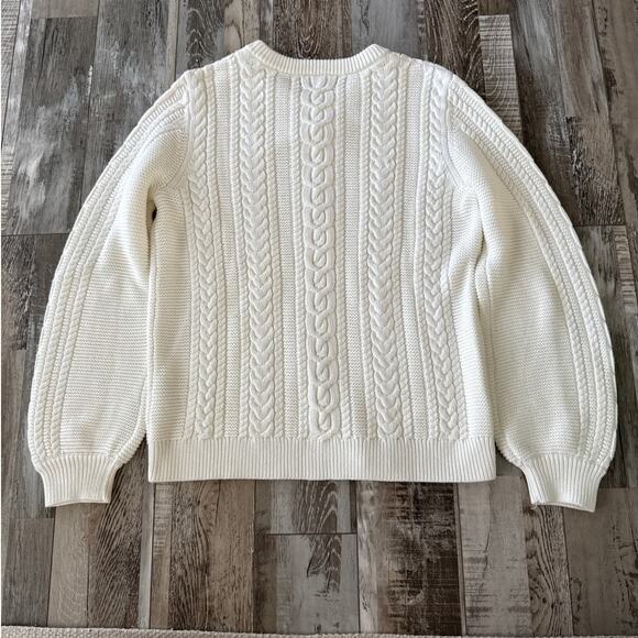 Banana Republic All Around Cable Knit Sweater Size Medium Pullover Heavy Knit - Picture 2 of 11